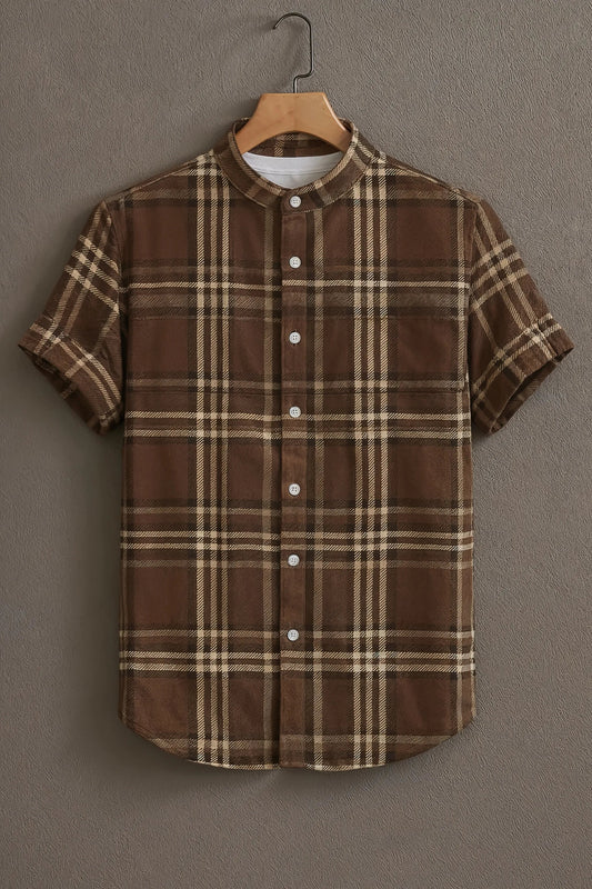 Soulbox Brown Casual Shirt with Classic Check Print