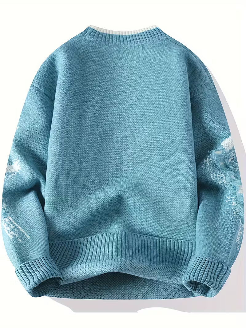 Swebet Men’s Thick Winter Sweater – Cozy Knit Pullover for Cold Weather